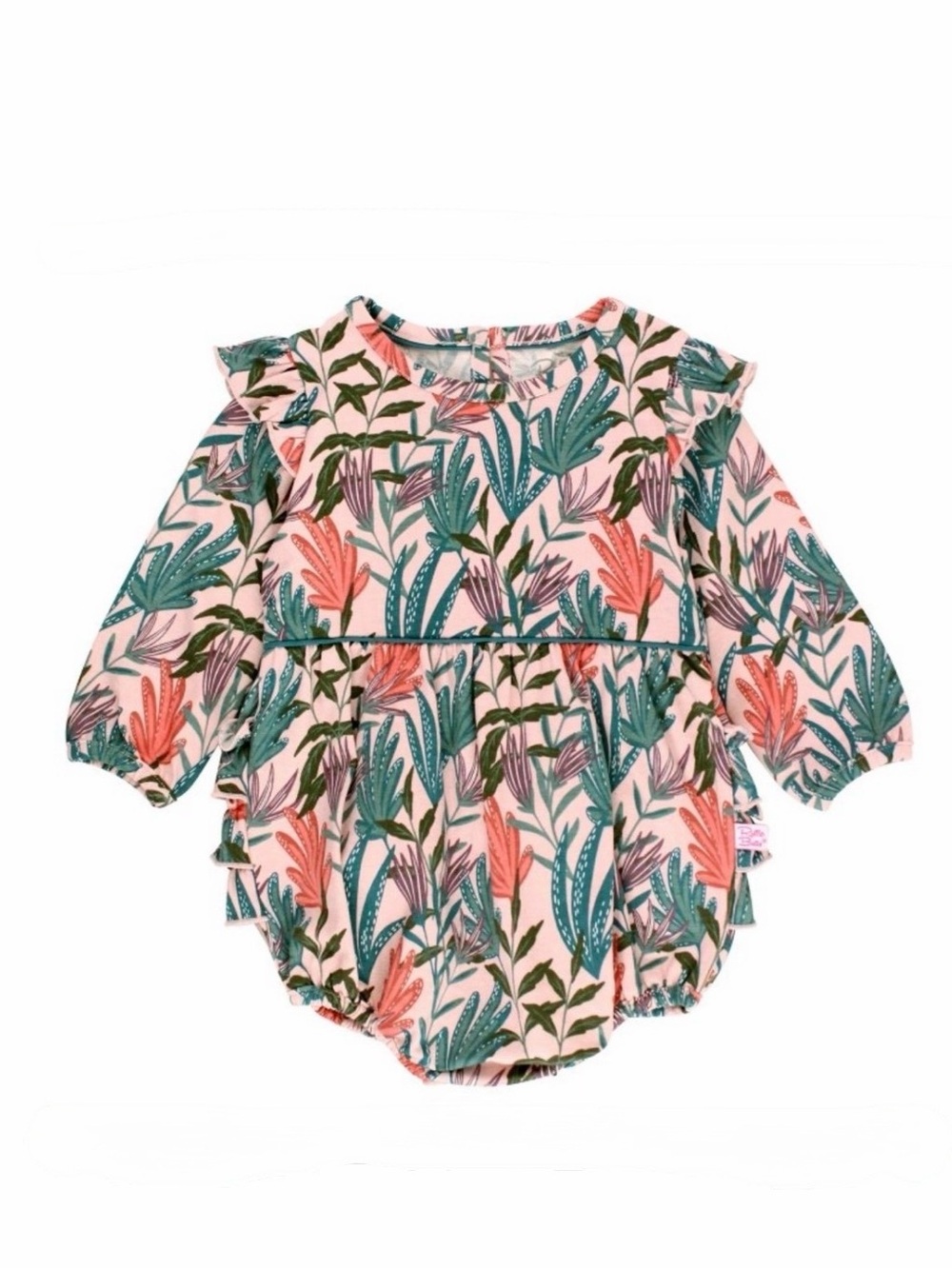 RuffleButts Easy Breezy Infant Girls Long Sleeve
Flutter Bubble Romper 6-12 M